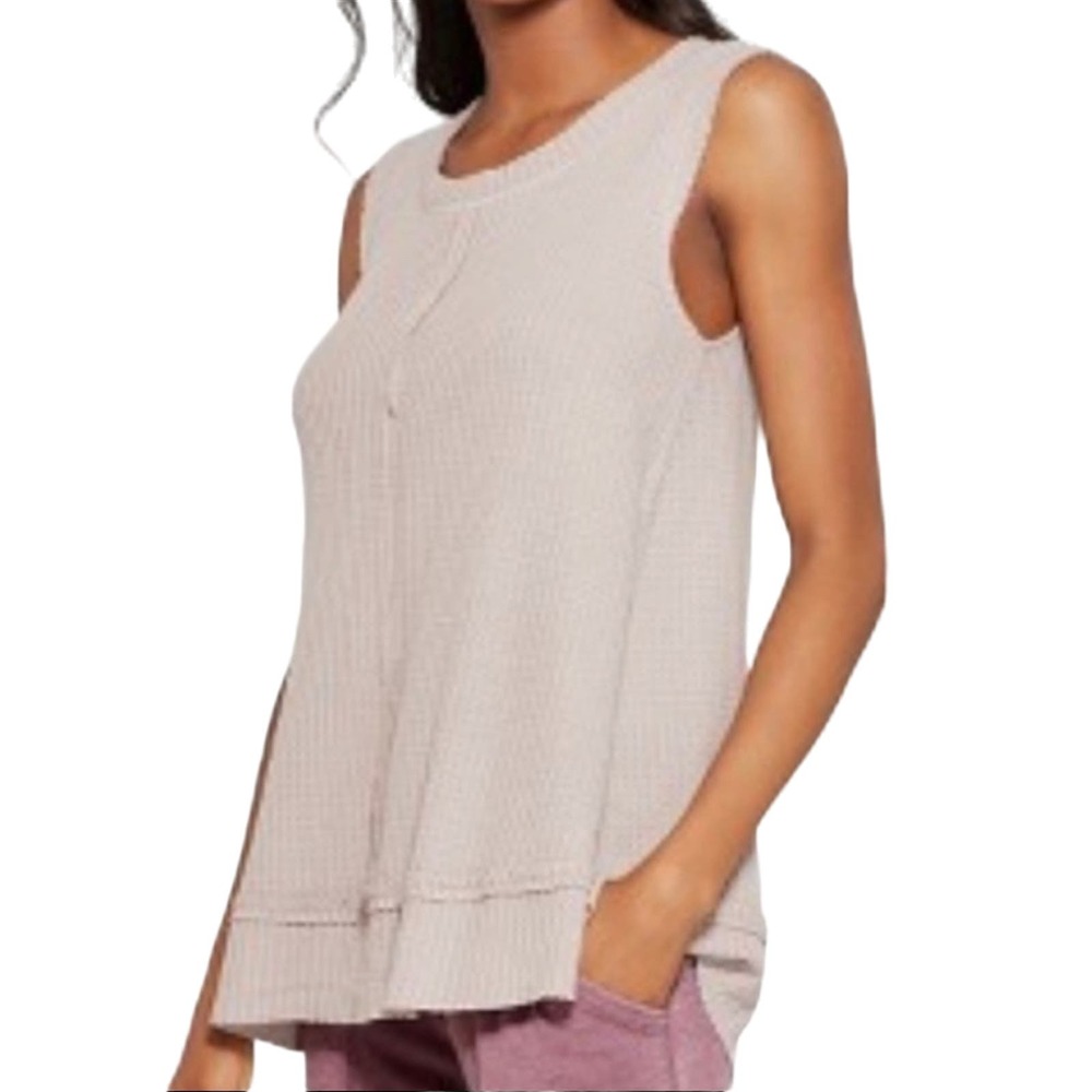 XHILARATION SLEEPWEAR LIGHTWEIGHT TAN FLOWY TANK MEDIUM
